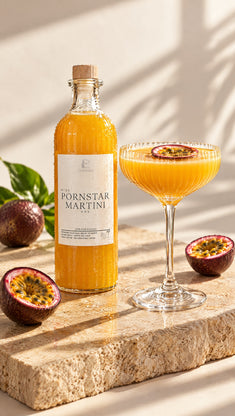 Pornstar Martini – frisches Passionsfrucht Mood-Setting im Sonnenlicht