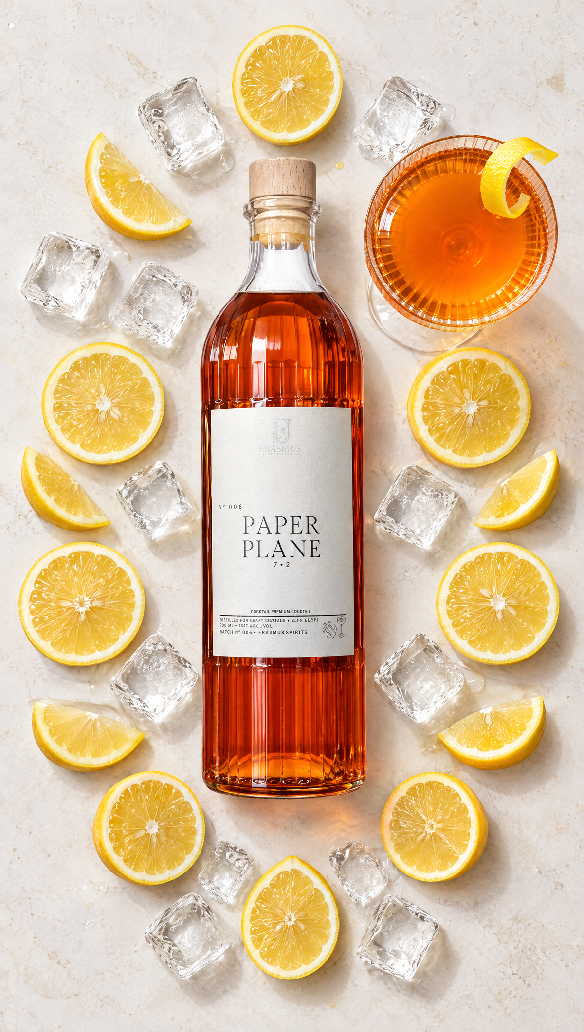 Paper Plane – Flatlay mit Zitronen
